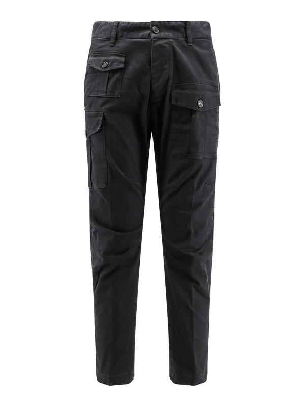 DSQUARED2: Pantalons casual - Pantalons Décontractés - Noir