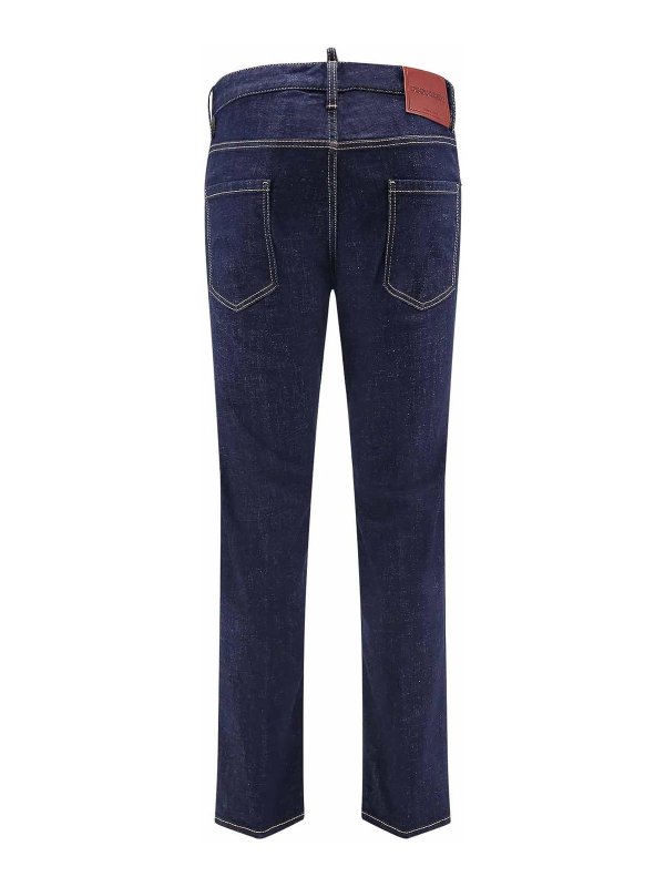 DSQUARED2: jeans bootcut online - Jeans Cool Guy Con Impunture In Contrasto