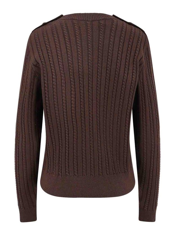 GOLDEN GOOSE: Escotes barcos online - Suéter Con Escote Barco - Camel