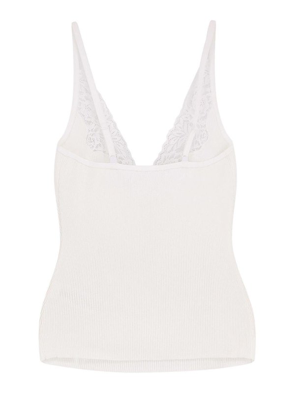 Self Portrait: Tops & Tank tops online - Top in viscose with lace inserts
