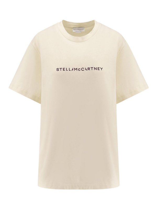 STELLA McCARTNEY: t-shirts - Cotton t-shirt with logo print