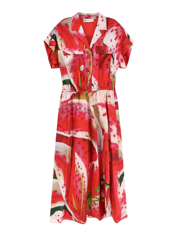 TORY BURCH: casual jackets - Vestito/Chemisier In Seta Stampata