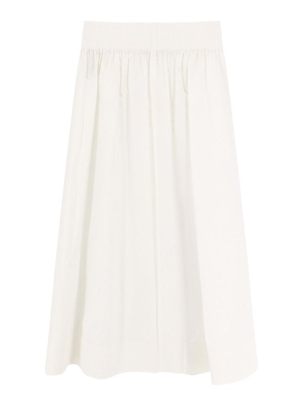 TORY BURCH: mini skirts online - Cotton skirt with logoed buttons