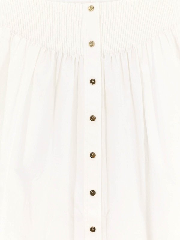 The Best Shops TORY BURCH: mini skirts - Cotton skirt with logoed buttons