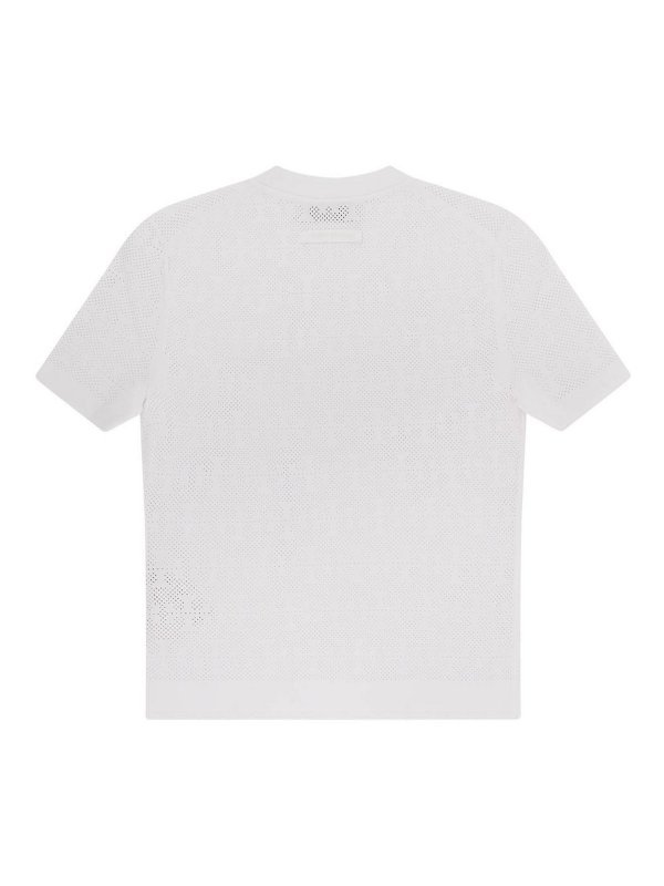 TORY BURCH: t-shirts online - T-Shirt T Monogram Jacquard In Misto Viscosa