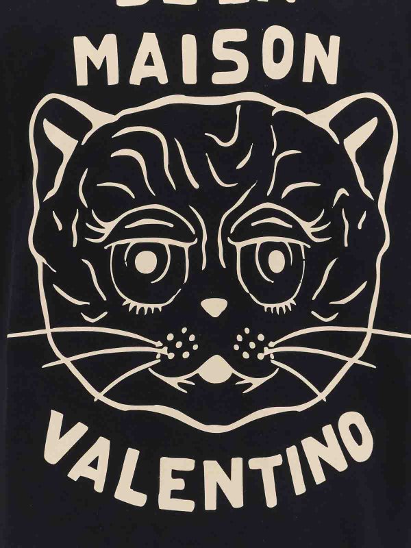 The Best Shops VALENTINO: t-shirts - T-Shirt In Cotone Le Chat De La Maison