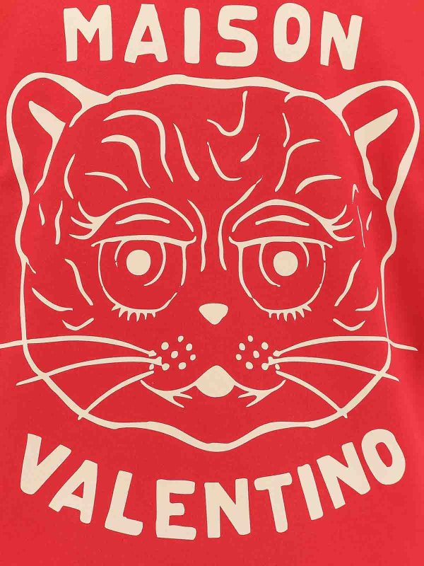 The Best Shops VALENTINO: t-shirt - Maglietta in cotone le chat de la maison