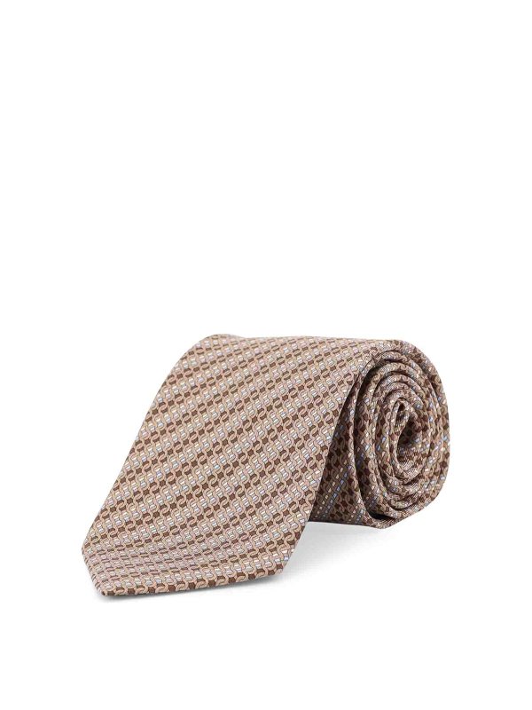 FERRAGAMO: Cravates & noeuds papillon - Cravate - Marron
