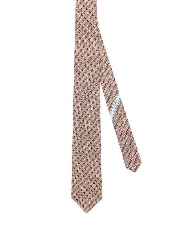 FERRAGAMO: Cravates & noeuds papillon online - Cravate - Marron