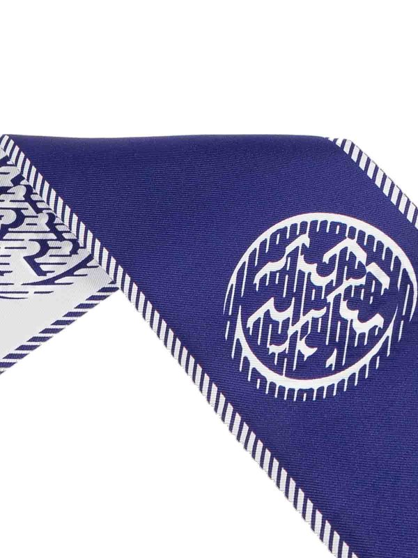 TORY BURCH: ties & bow ties online - Cravatta Medallion Logo Ribbon In Seta