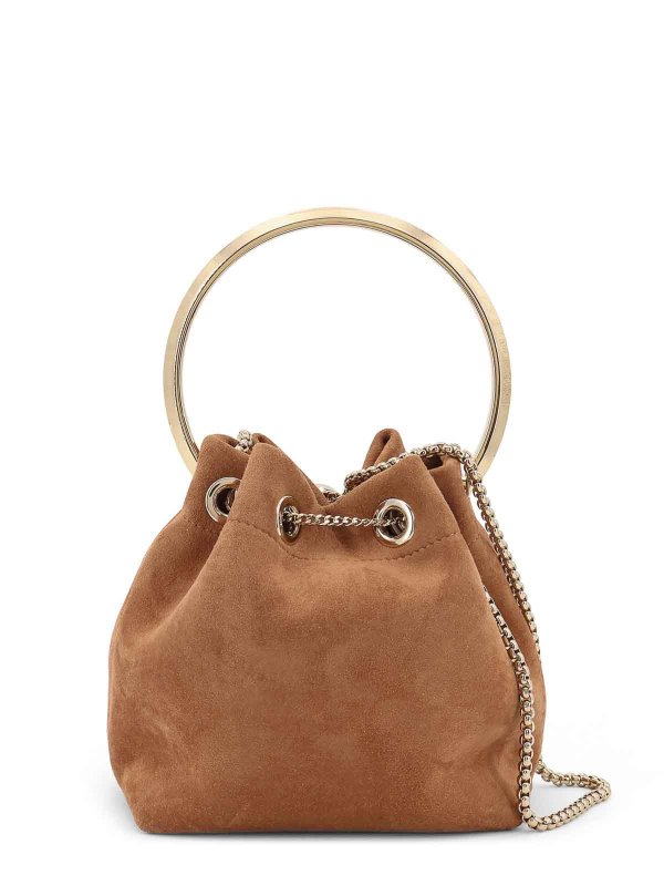 JIMMY CHOO: cross body bags online - Bon bon bag in suede