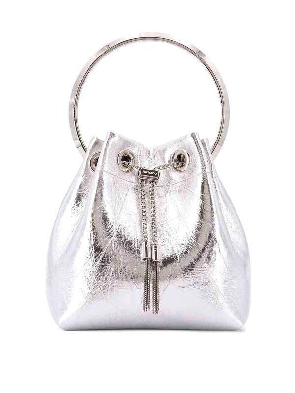 JIMMY CHOO: クロスボディバッグ - クロスボディバッグ - 銀