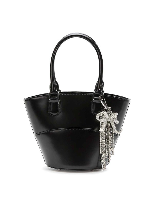 Self Portrait: cross body bags - Leather shoulder bag with charms