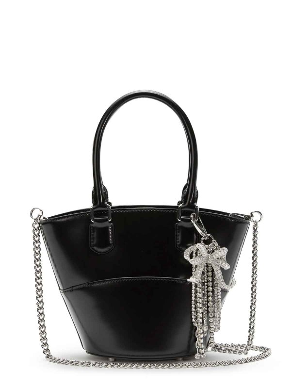 The Best Shops Self Portrait: cross body bags - Leather shoulder bag with charms