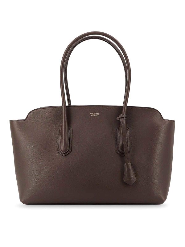 TOM FORD: borse a tracolla - Borsa A Spalla In Pelle Con Logo