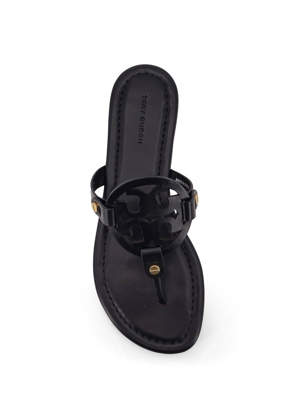 Miller flip flops in leather shop online: TORY BURCH