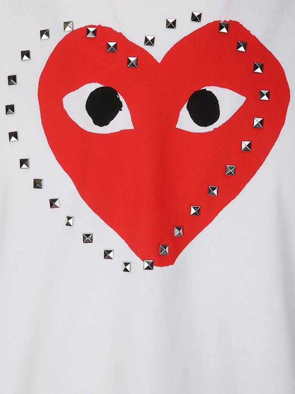 The Best Shops Comme des Garçons Play: T-shirts - T-Shirt - Blanc