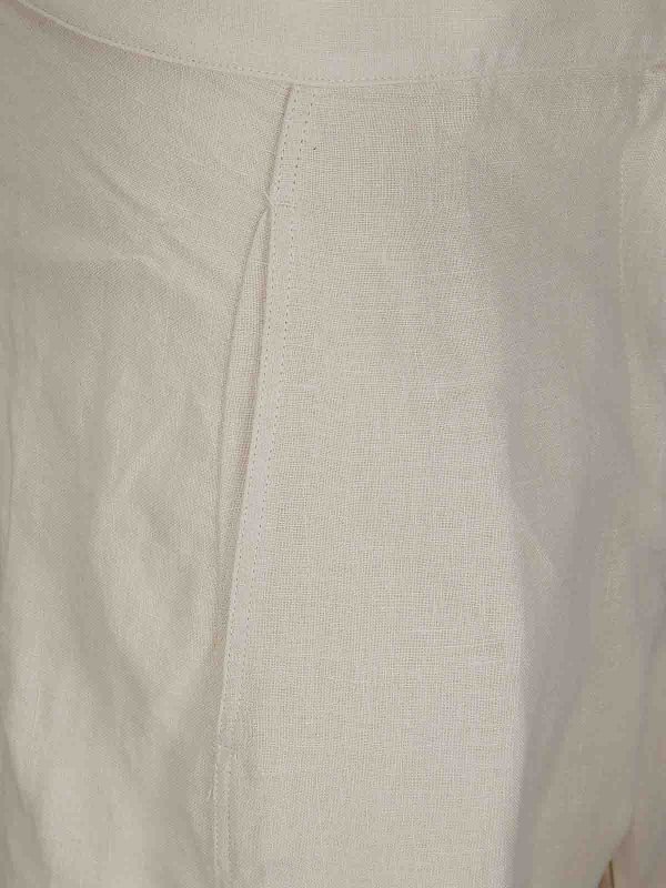 The Best Shops STEFANO MORTARI: casual trousers - Wide Linen Pants