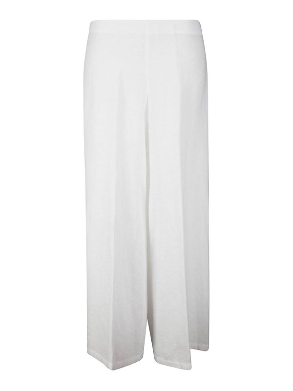 STEFANO MORTARI: casual trousers - Palazzo Linen Pants
