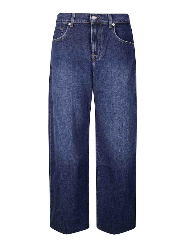 7 FOR ALL MANKIND: bootcut jeans - Bonnie Curvilinear Radar With Raw Cut