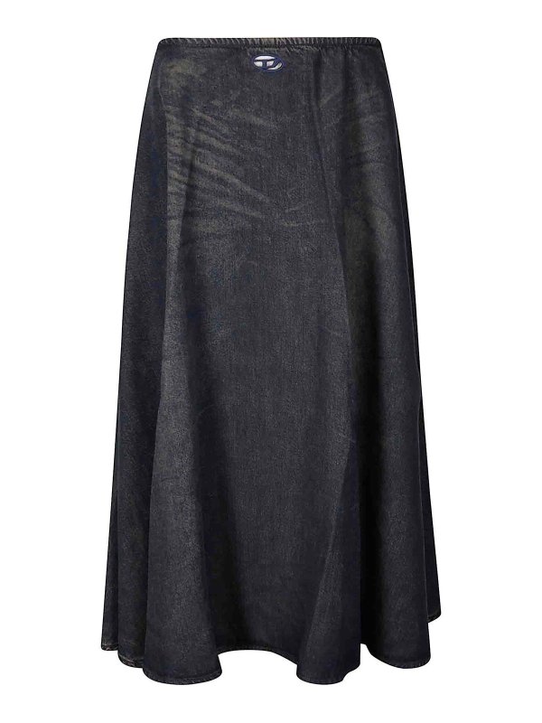 DIESEL: Lange Röcke - Langer Rock - Schwarz