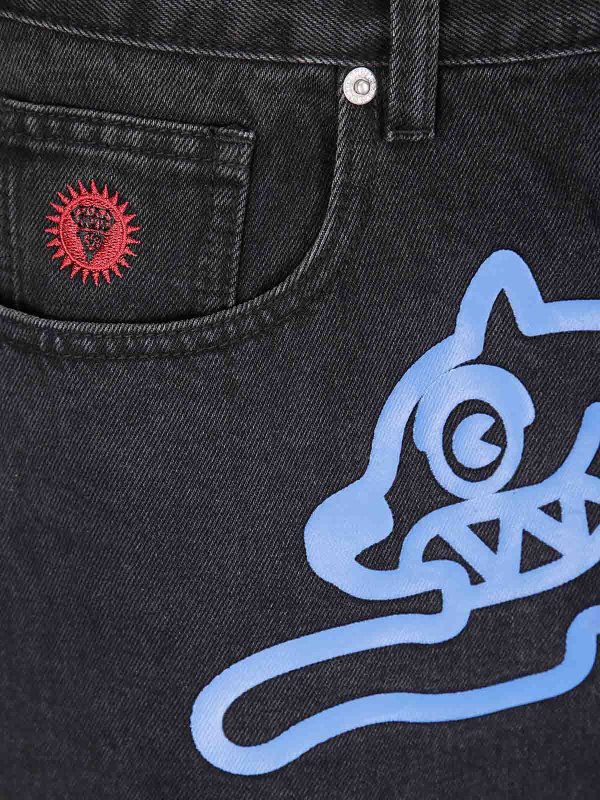 The Best Shops ICECREAM: Trousers Shorts - Running Dog Denim Shorts