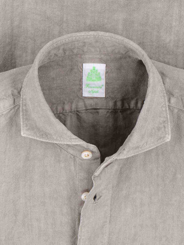 Sports shirt in linen shop online: FINAMORE 1925