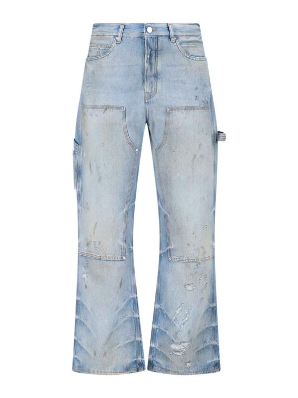 AMIRI: Bootcut - Bootcut Jeans - Blau