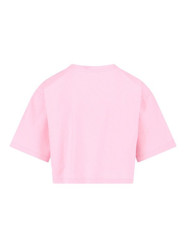 Balmain: t-shirts online - T-Shirt Crop Logo
