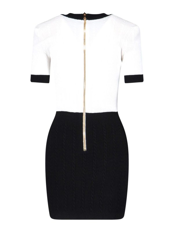 Balmain: short dresses online - Mini dress with decorative buttons