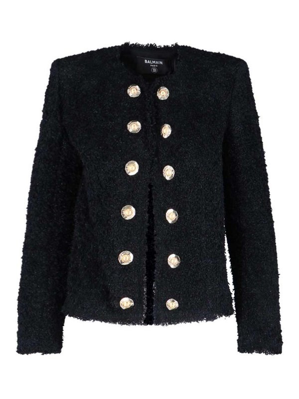 Balmain: カジュアルジャケット - カジュアルジャケット - 黒