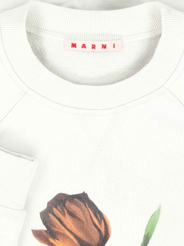 The Best Shops Marni: Sweatshirts und Pullover - Sweatshirt - Weiß