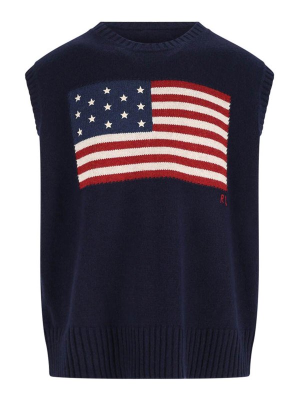 POLO RALPH LAUREN: Gilets - Gilet - Bleu