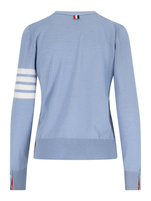 THOM BROWNE: cardigans online - Cardigan In Lana Vergine