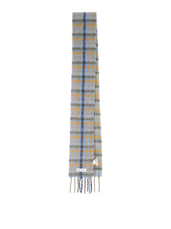 Marni: scarves - Logo striped scarf