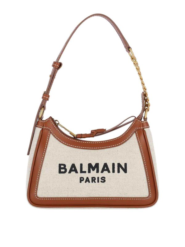Balmain: Sacs portés épaule  - Sac Porté Épaule - Beige