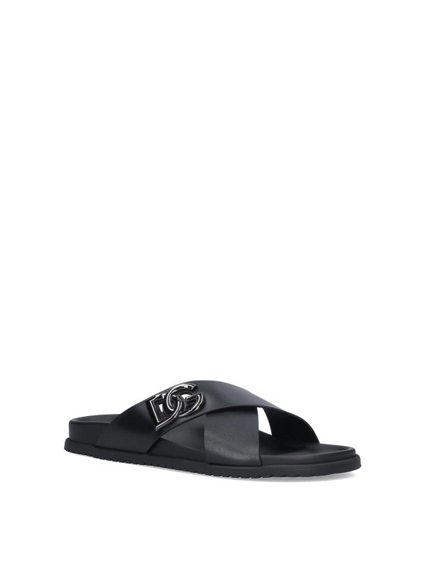 DOLCE & GABBANA: sandals online - Slide Sandals Logo
