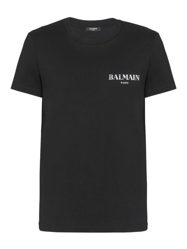 Balmain: T-shirts - T-Shirt - Noir