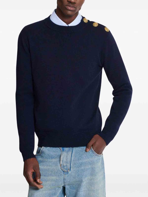 Balmain: crew necks online - Eco-Cashmere Jumper