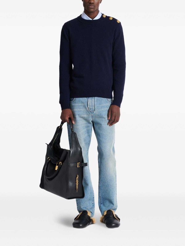 The Best Shops Balmain: crew necks - Eco-Cashmere Jumper