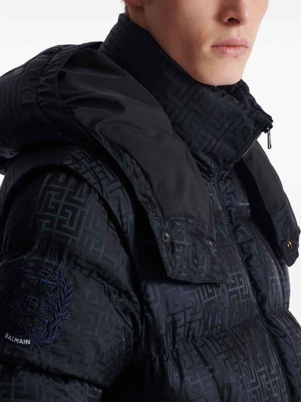 padded jackets shop online Cropped Monogram Jacquard Padded Jacket