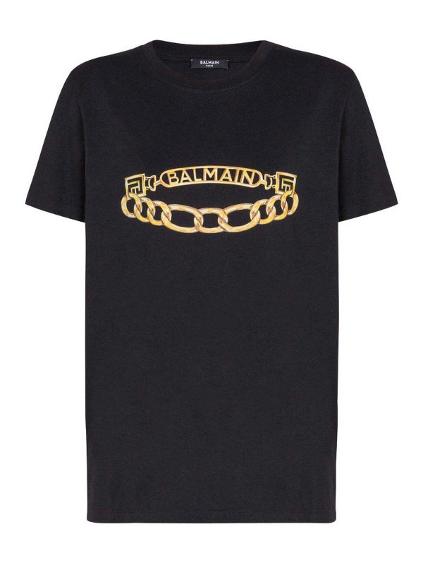 Balmain: Camisetas - Camiseta - Negro