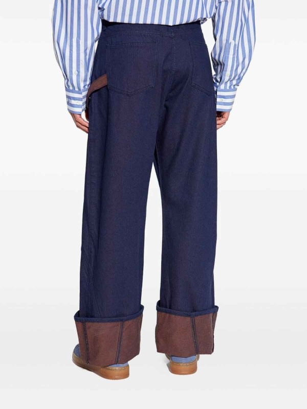 J.W. ANDERSON: bootcut jeans online - Turn Up Twisted Workwear Jeans