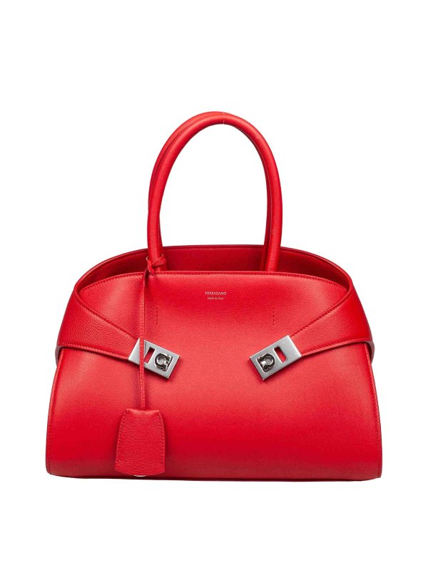 SALVATORE FERRAGAMO: cross body bags - Hand bag th th s red leather