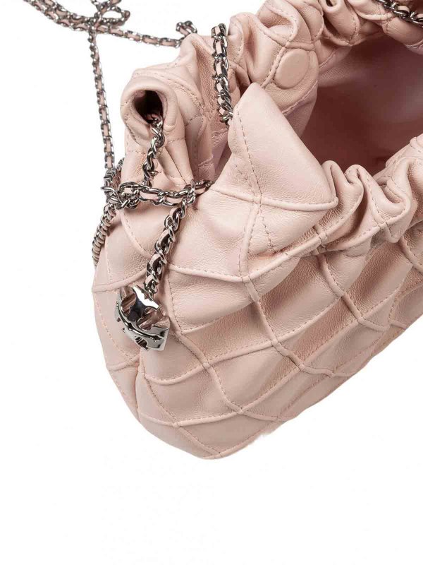 Hobe Fleming Mini Bag pink leather shop online: TORY BURCH