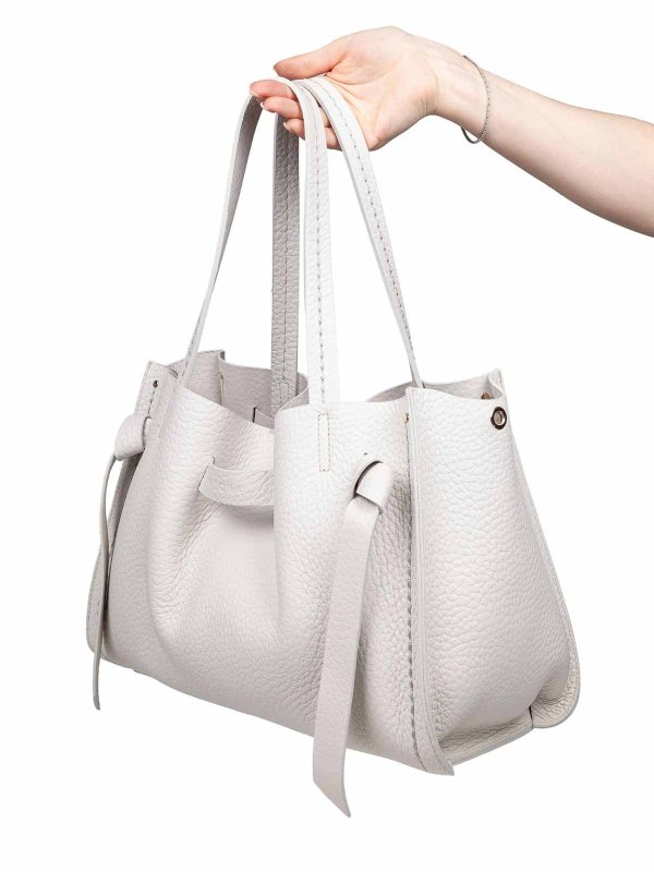 VISONA: borse a tracolla online - Borsa Shopping Vittoria Santorini In Pelle