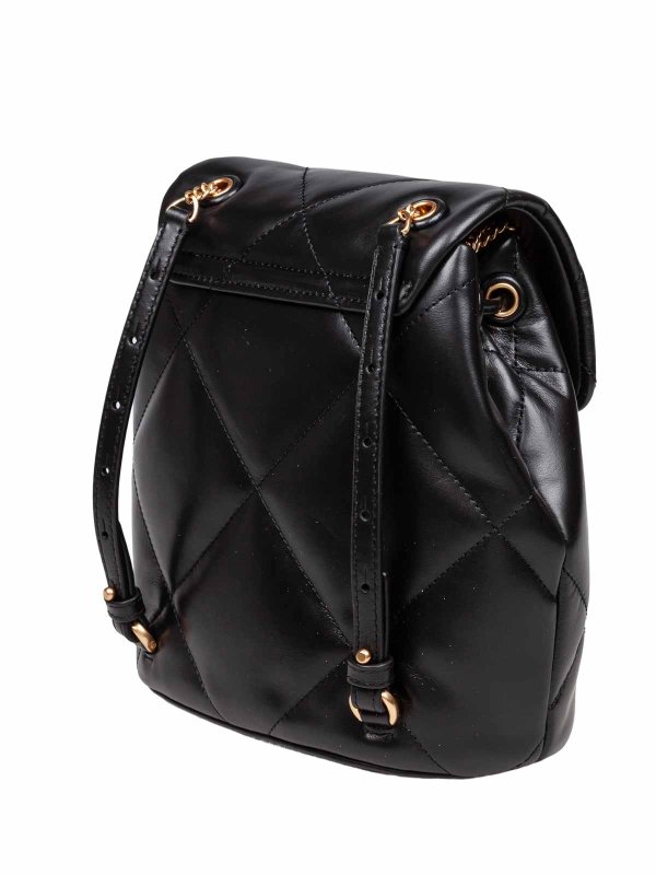 The Best Shops TORY BURCH: backpacks - Mini Kira Diamond backpack in black leather