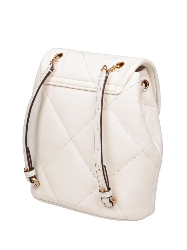 The Best Shops TORY BURCH: backpacks - Mini Kira Diamond backpack in white leather