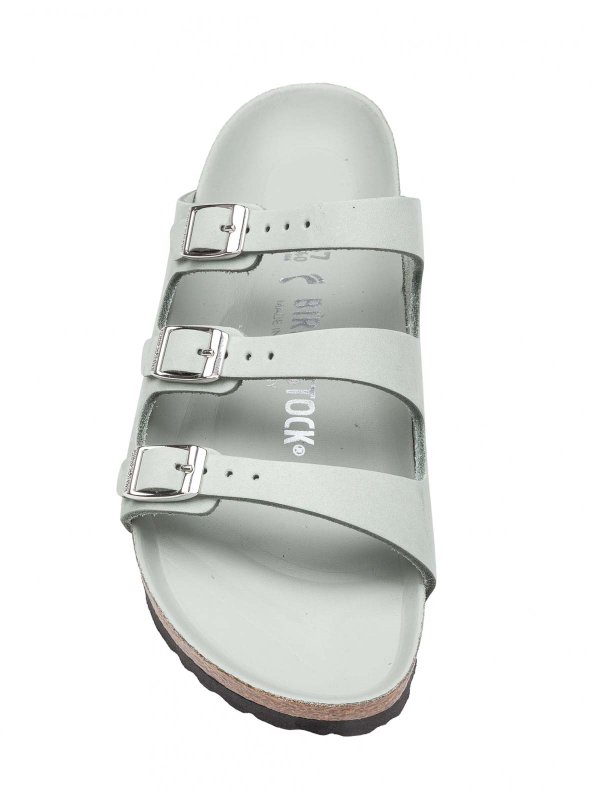 BIRKENSTOCK: sandals online - Florida sandal in Sage green leather