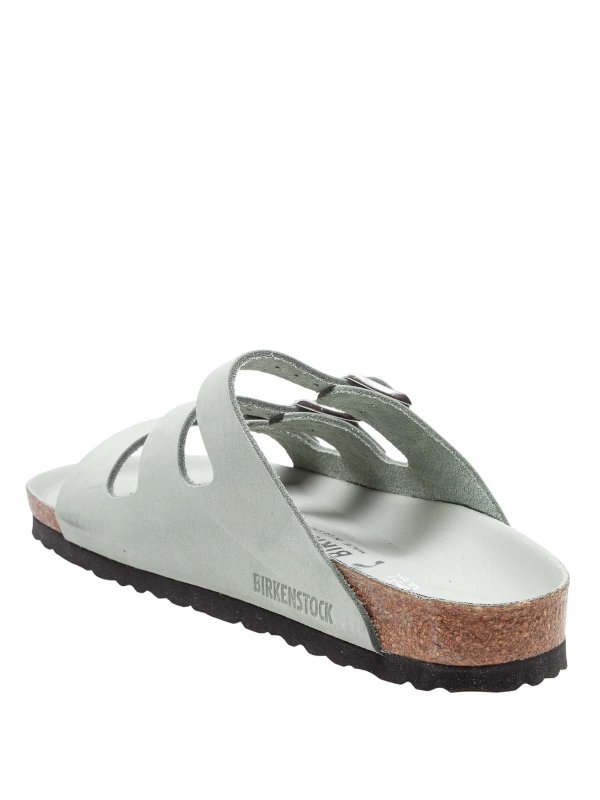 The Best Shops BIRKENSTOCK: sandals - Florida sandal in Sage green leather